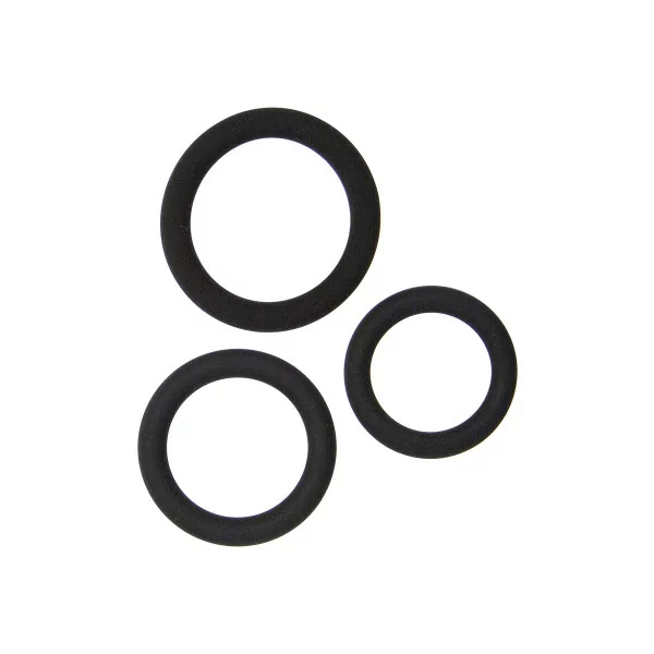 3 cockrings de silicona negra de Litolu - Litolu (8,90 €) | Poppers Express