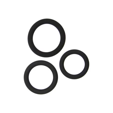 3 black silicone cock rings by Litolu - Litolu (€8.90) | Poppers Express