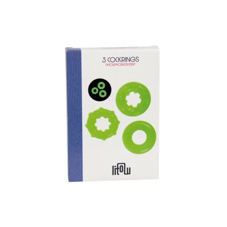 3 Cockrings Phosphorescents - Litolu (8,90 €) | Poppers Express