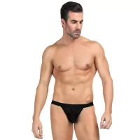 Herrentanga Schwarz mit Transparentem Netz - (9,90 €) | Poppers Express