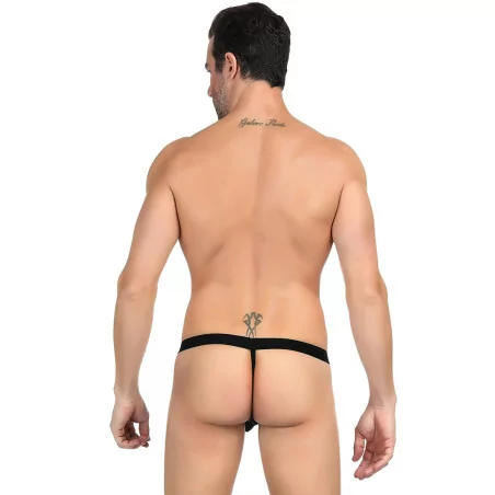 Herrentanga Schwarz mit Transparentem Netz - (9,90 €) | Poppers Express