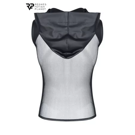 Wetlook and Mesh Hoodie T-Shirt - Regnes (€34.92) | Poppers Express