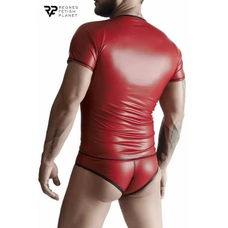 Camiseta Roja de Wetlook con Cuello en V - Regnes (34,90 €) | Poppers Express