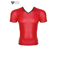 T-shirt Wetlook Rouge avec Col V - Regnes (34,90 €) | Poppers Express