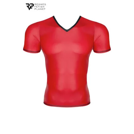 Camiseta Roja de Wetlook con Cuello en V - Regnes (34,90 €) | Poppers Express