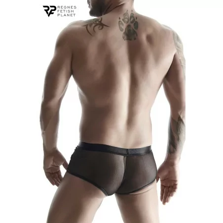 Schwarzer Wetlook- und Mesh-Boxer - Regnes (33,90 €) | Poppers Express