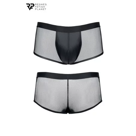 Black Wetlook and Mesh Boxer - Regnes (€33.90) | Poppers Express