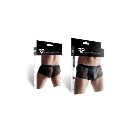 Black Wetlook and Mesh Boxer - Regnes (€33.90) | Poppers Express