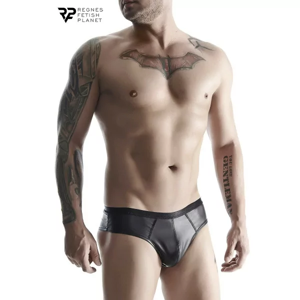 Black Shiny Wetlook Brief - Regnes (€27.90) | Poppers Express