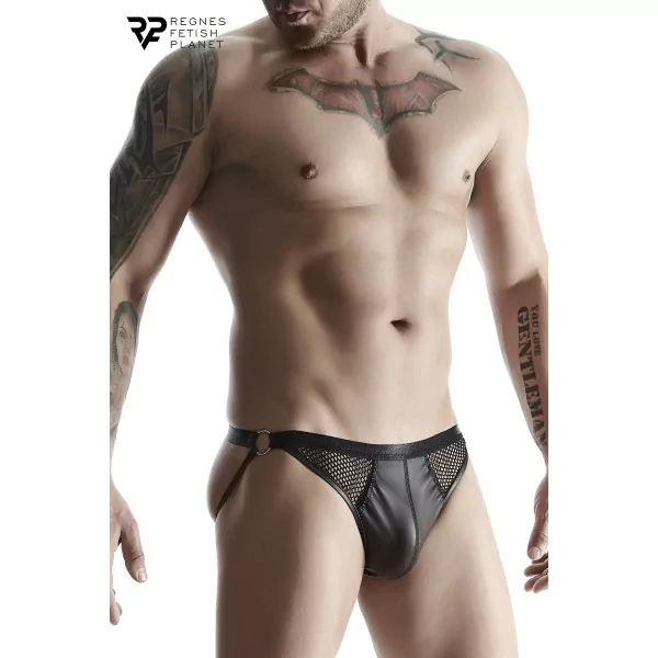 Glänzender Schwarzer und Mesh Jockstrap - Regnes (27,90 €) | Poppers Express