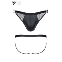 Glänzender Schwarzer und Mesh Jockstrap - Regnes (27,90 €) | Poppers Express