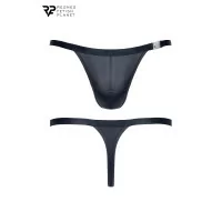 Tanga Negro Brillante Wetlook - Regnes (29,90 €) | Poppers Express