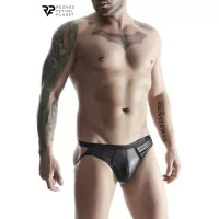 Jockstrap Noir Wetlook avec Mailles - Regnes (27,90 €) | Poppers Express