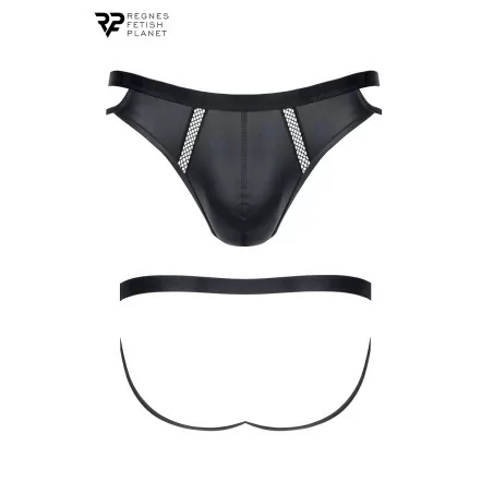 Black Wetlook Jockstrap with Mesh - Regnes (€27.90) | Poppers Express