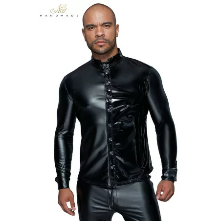 Chemise Wetlook et Vinyle Extensible Noire — MissBehaved - (73,90 €) | Poppers Express