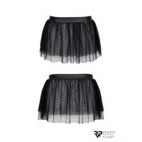 Falda Mini Negra de Malla Transparente - Regnes (36,90 €) | Poppers Express