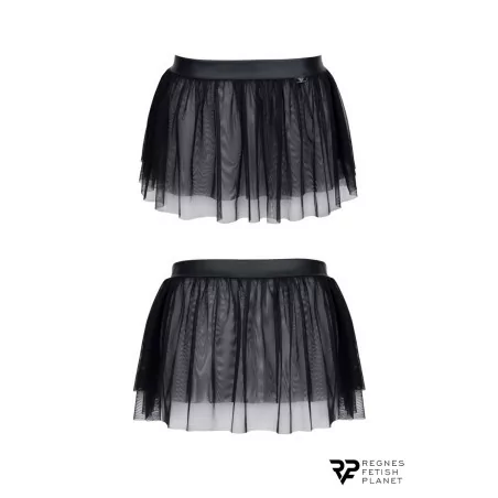 Falda Mini Negra de Malla Transparente - Regnes (36,90 €) | Poppers Express