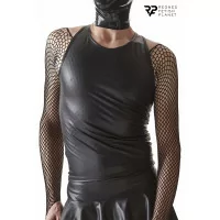 Tank Top in Black Mesh - Regnes (€46.90) | Poppers Express