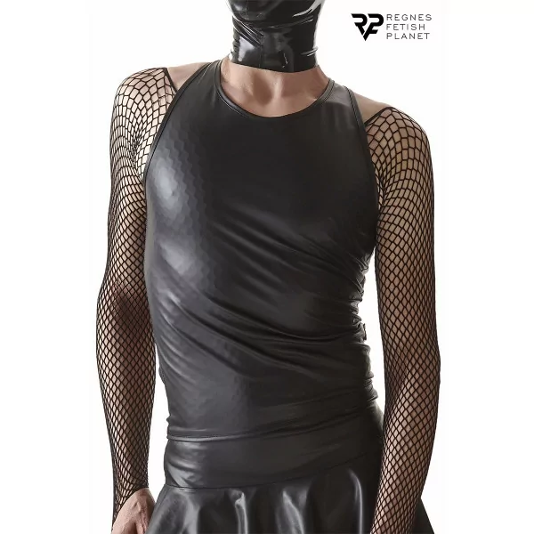 Tank Top in Black Mesh - Regnes (€46.90) | Poppers Express