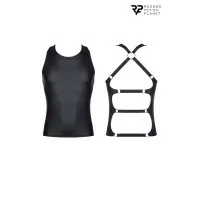 Tank Top in Black Mesh - Regnes (€46.90) | Poppers Express