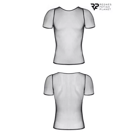 Schwarzes Netz-T-Shirt - Regnes (36,90 €) | Poppers Express