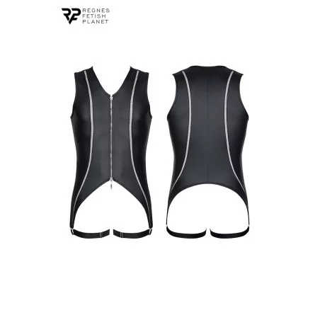 Shiny Black Zipped Open Crossdresser Bodysuit - Regnes (€57.90) | Poppers Express