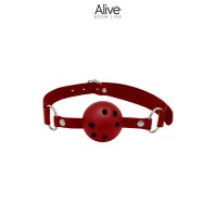 Red Perforated Ball Gag - Discretion - Alive (€9.90) | Poppers Express