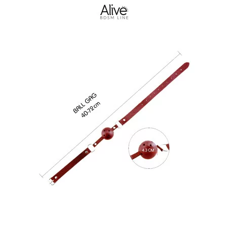 Rode Gag met Geperforeerde Bal - Discretion - Alive (€ 9,90) | Poppers Express