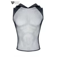 Sleeveless Hooded Mesh T-Shirt - Regnes (€36.58) | Poppers Express