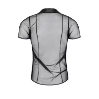 Black Transparent Mesh Polo - Regnes (€54.90) | Poppers Express