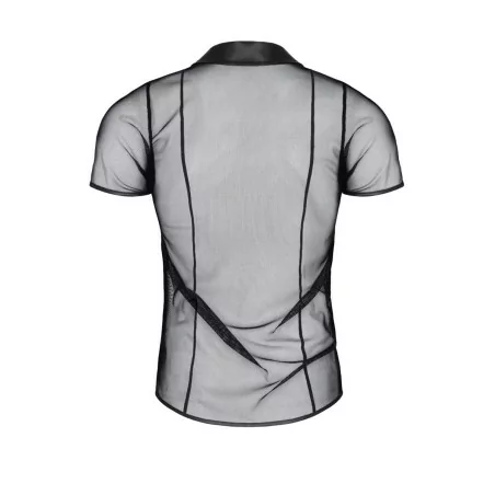 Black Transparent Mesh Polo - Regnes (€54.90) | Poppers Express