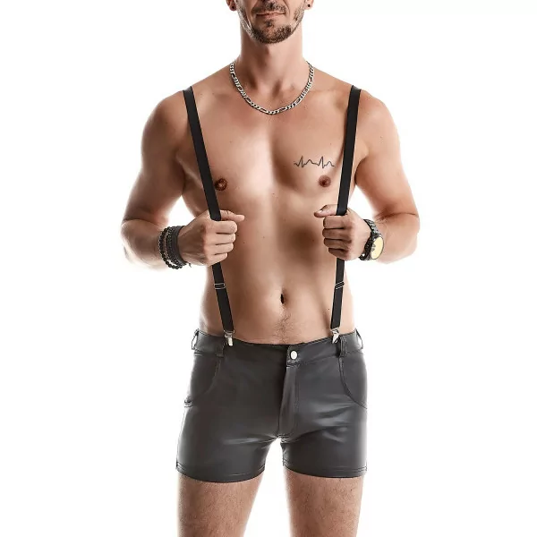 Elegant and Versatile Black Suspenders - Regnes (€46.90) | Poppers Express