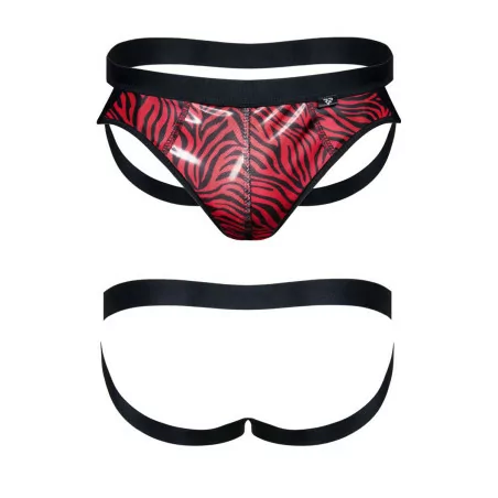 Black & Red Zebra Tulle Jockstrap - Regnes (€49.90) | Poppers Express