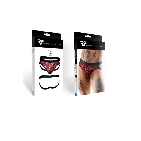 Black & Red Zebra Tulle Jockstrap - Regnes (€49.90) | Poppers Express