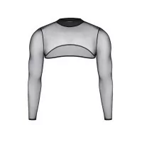 Croptop Mesh Noir Transparent - Regnes (59,90 €) | Poppers Express