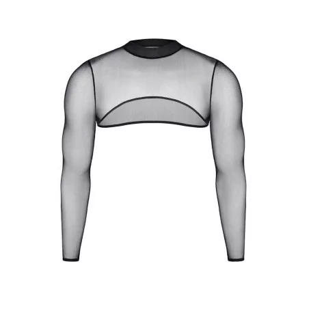 Croptop Mesh Noir Transparent - Regnes (59,90 €) | Poppers Express