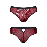 Brasilianischer Slip Zebra Rot und Schwarz - Regnes (49,90 €) | Poppers Express