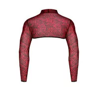 Crop Top de Tulle Cebra Rojo y Negro - Regnes (59,90 €) | Poppers Express