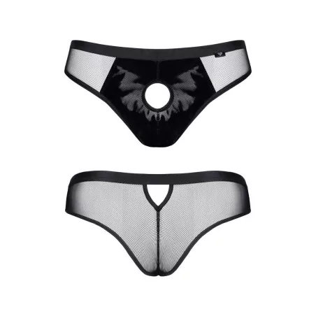 Slip Brasileño de Mesh y Vinilo con Apertura Pene - Regnes (49,90 €) | Poppers Express