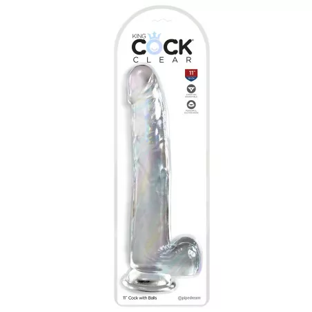 Dildo XXL Trasparente 30,5 x 5,1 cm — King Cock Clear - Pipedream (61,99 €) | Poppers Express