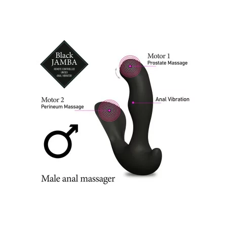 Estimulador Anal Vibrante con Control Remoto - Black Jamba - (55,95 €) | Poppers Express