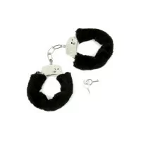 Black Fur Handcuffs - Litolu - Litolu (€10.90) | Poppers Express