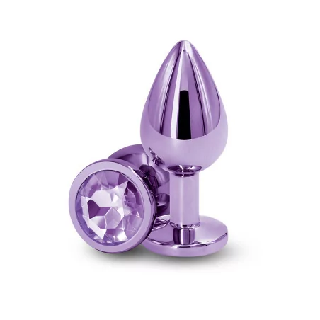 Lila Schmuckplug aus Verchromtem Aluminium - Größe M - NS Novelties (17,90 €) | Poppers Express