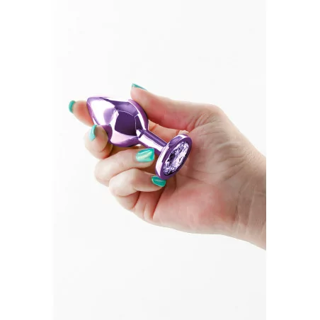 Plug Bijou Violet en Aluminium Chromé - Taille M - NS Novelties (17,90 €) | Poppers Express