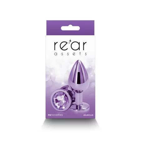 Purple Jewel Plug in Chrome Aluminum - Size M - NS Novelties (€17.90) | Poppers Express