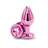 Pink Jewel Plug in Chrome Aluminum - Size M - NS Novelties (€17.90) | Poppers Express