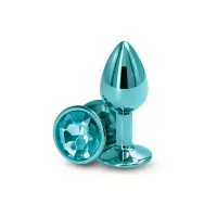 Green Jewel Plug in Chrome Aluminum - Size S - NS Novelties (€12.99) | Poppers Express