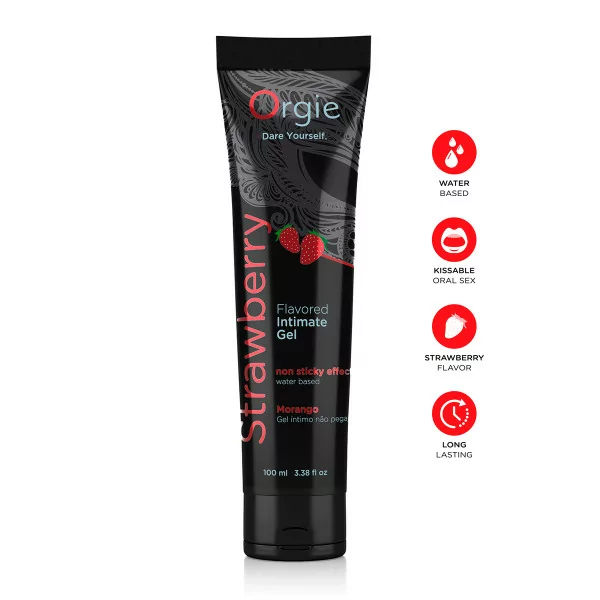 Water-Based Lubricant Lube Tube Strawberry 100ml - Orgie (€11.90) | Poppers Express