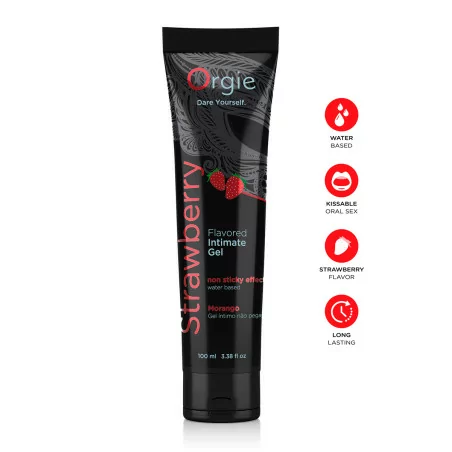 Water-Based Lubricant Lube Tube Strawberry 100ml - Orgie (€11.90) | Poppers Express