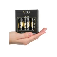 Coffret 3 Huiles de Massage Sensuel Tantric Effet Brillant - Orgie (31,90 €) | Poppers Express